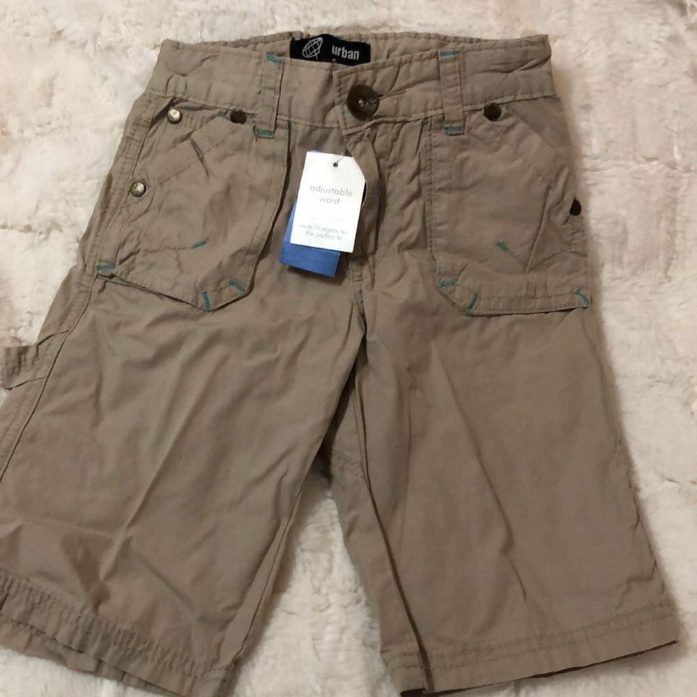 Urban khaki shirts with cute stitching details, NWT, size 5.
